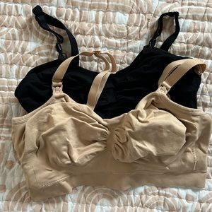 Set of two kindred bravely XL hands free pumping and nursing bras